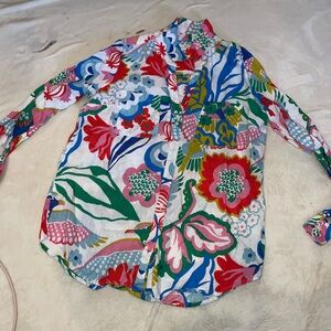 Boden Printed Button Down Top